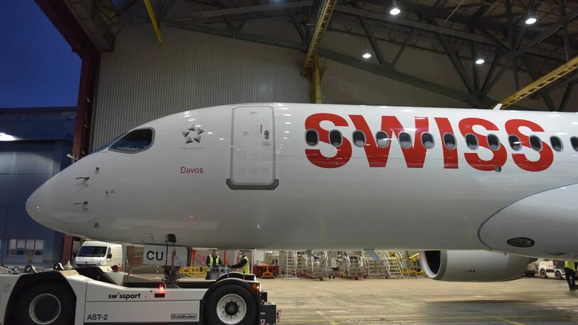 Getauft: Der 30. Airbus A220 der neuen Swiss-Flotte ist nach der bekannten Bündner Tourismusdestination benannt.