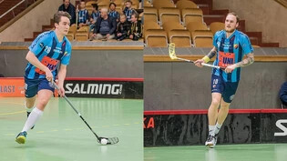 Filip Grapne (links) und Dennis Blomberg spielen nächste Saison für Chur Unihockey.