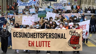 Die Kampagne wirkt: Demonstration der Pflegenden Ende Oktober in Bern. (Archivbild)