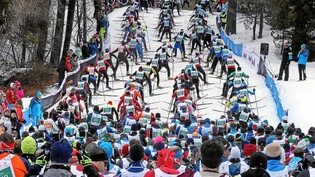 Die Masse bewegt sich: Impressionen vom Engadin Skimarathon 2019.