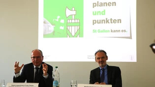 Regierungspräsident Fredy Fässler (links) und Staatssekräter Canisius Braun glauben an die Umsetzung.  