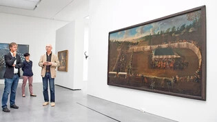 Die Kuratoren Stephan Kunz (links) und Peter Egloff zeigen im Bündner Kunstmuseum Werke zum Thema Jagd.