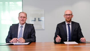 Optimistisch: SGKB-CEO Christian Schmid (links) und Beat Schiffhauer vom Konjunkturboard Ostschweiz.  